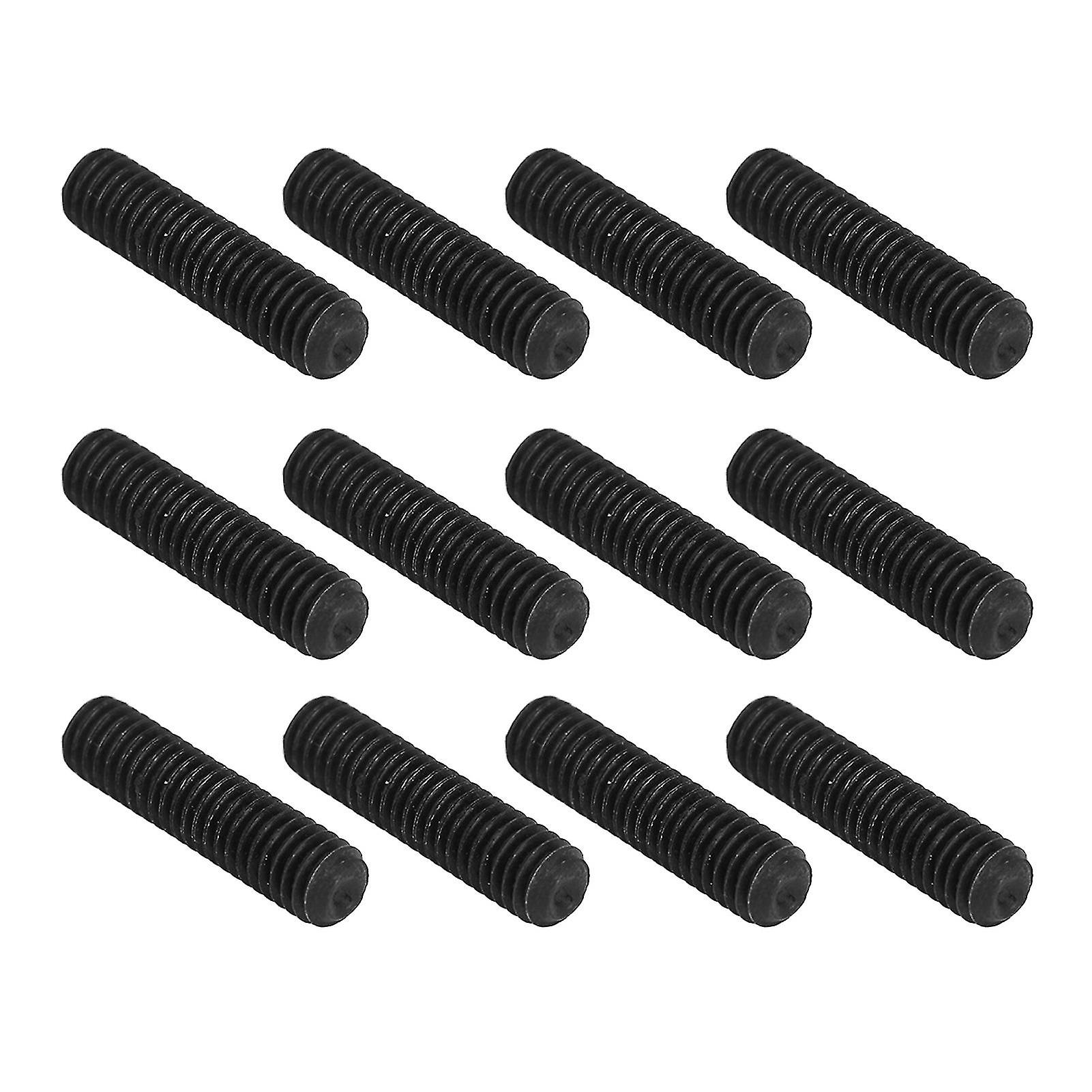 12 قطعة مسامير الغيتار واضحة الموضوع المعدني اتصال ضيق مسامير جسر الغيتار الكهربائي أسود 
