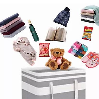 2PCS Storage Basket Canvas Multifunctional Large Capacity Storage Bag for Home Dormitory