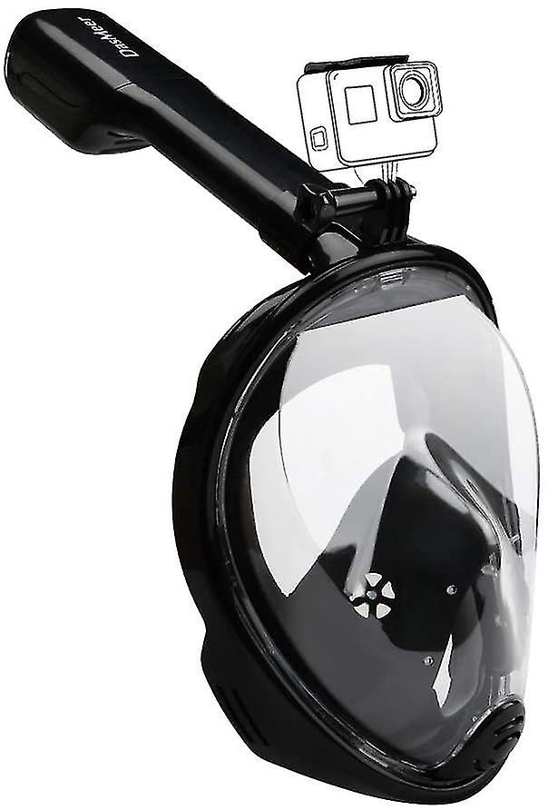 قناع الغوص للوجه Xs Black 180 ¡ã للبالغين مضاد للضباب مضاد للتسرب Az18340