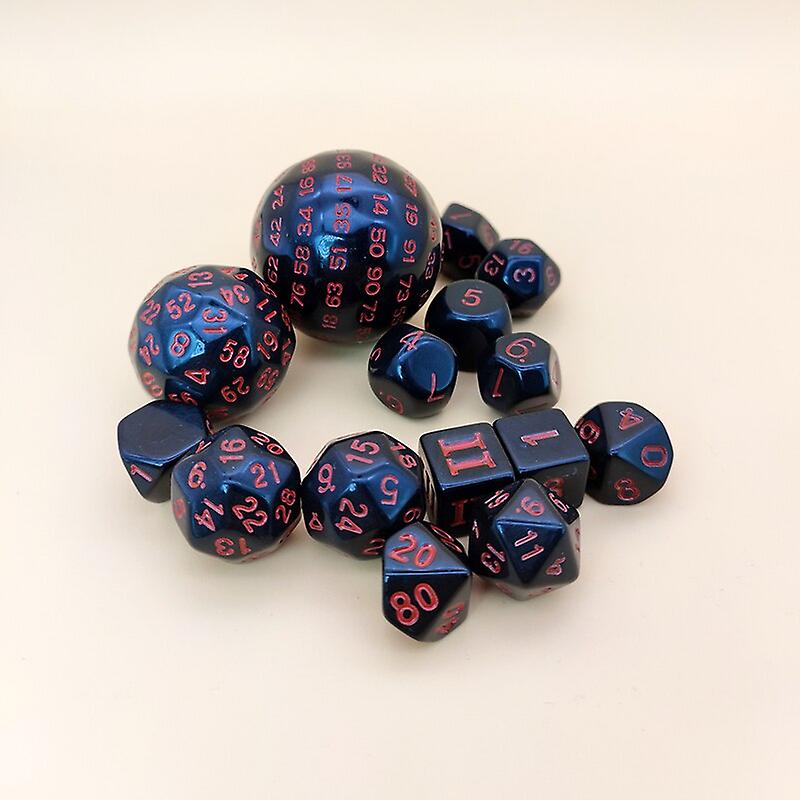 Polyhedral Dice 15pcs/set D3-d100 Spherical Rpg Complete Dnd Opaque Black 100 Sides Dices Role Playing Table Party Board Game