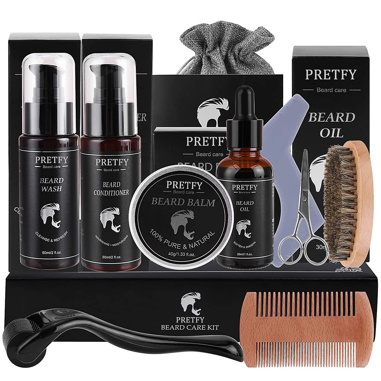 Beard Grooming Kit, 10 In 1 Beard Growth Kit