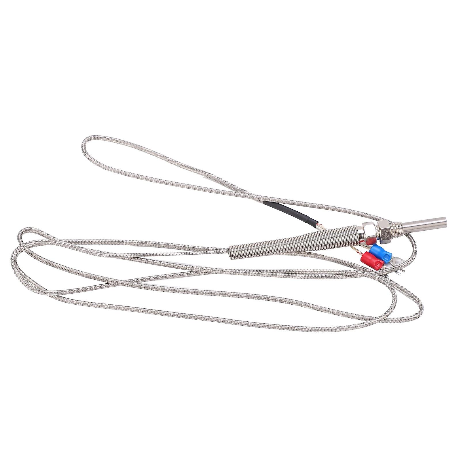 Qukaim K Type Probe Thermocouple K Type Probe Thermocouple, M8 Thread Temperature Controller Sensor, 5 x 30 mm, Suitable for Chemical Industry,