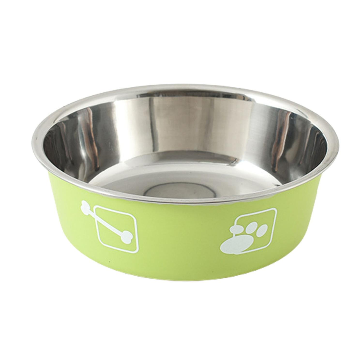 Pet Feeder Bowl Durable Non-slip Stainless Steel Thickened Dog Cat Food Bowl for Home BoSaiD