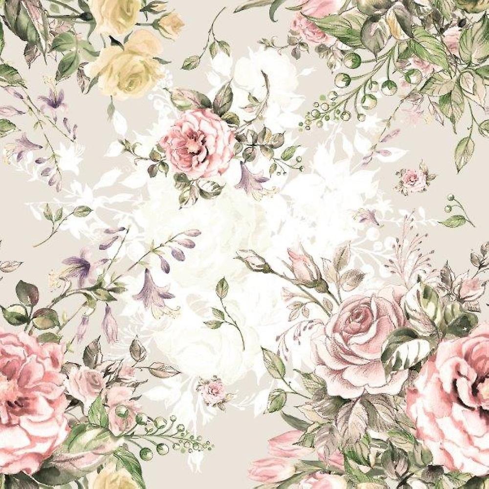 Servietter Roses beige 33x33cm 20-pakning