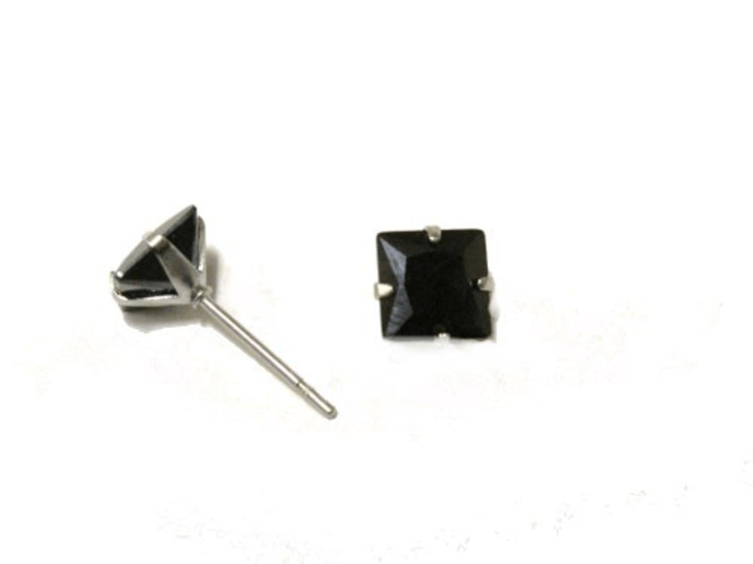 Black crystal earrings