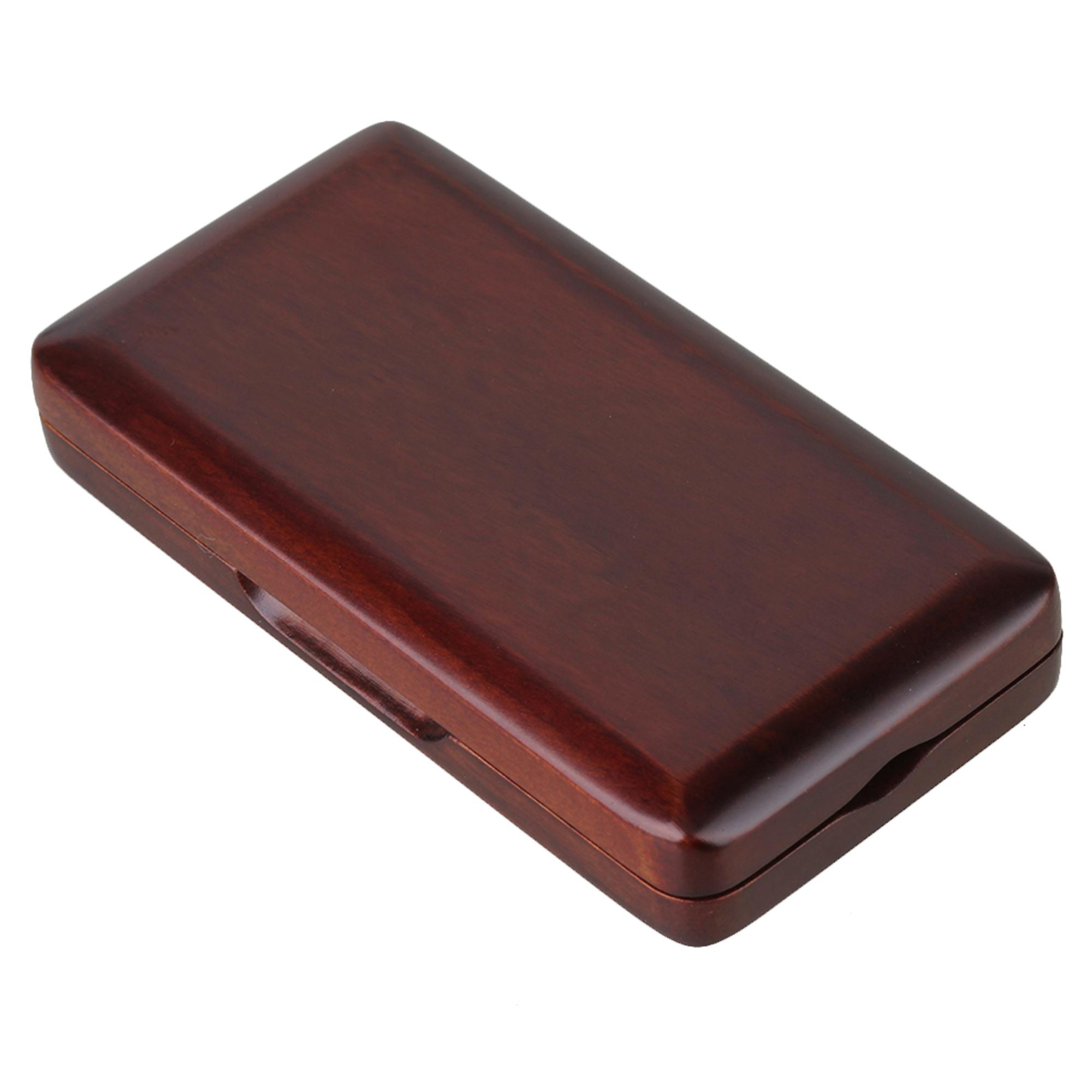 Maroon Solid Wood Oboe Reeds Case 3 Reeds Storage Box Keep Reed Fixed