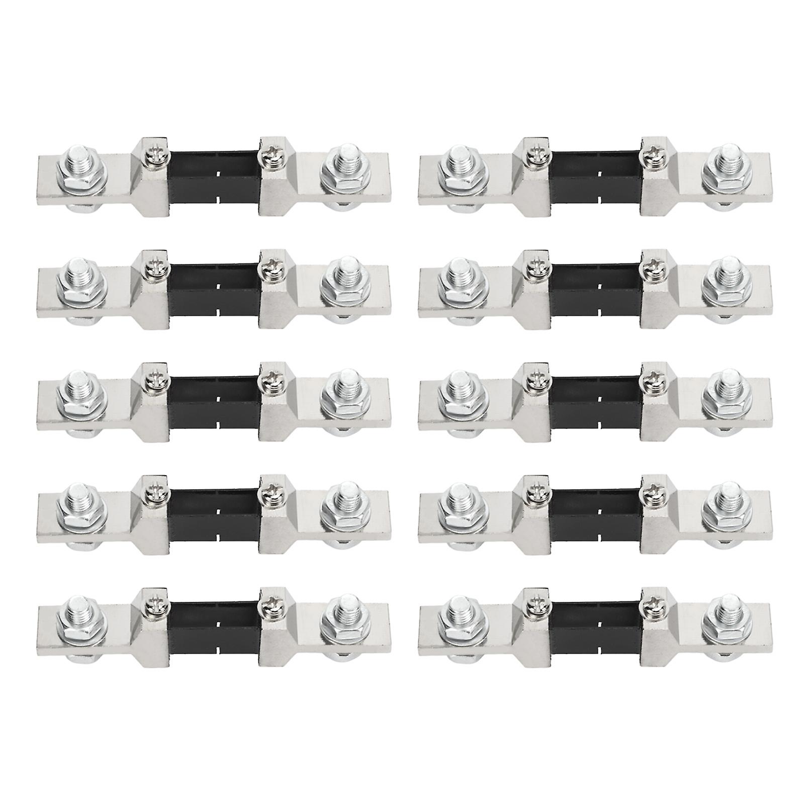 10PCS Current Measuring Shunt Resistor Fixed On One Piece for DC Ammeter Power Generation System