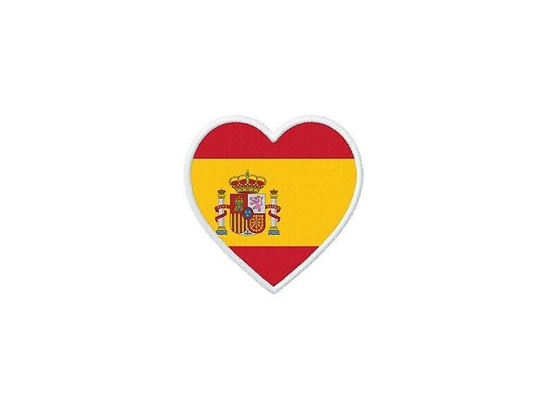 Patch badge ecusson prints thermocollant flag heart E spain
