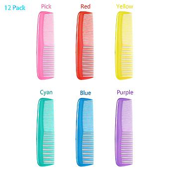 12 Pieces Colorful Hair Combs Set for Kids Women Men Colorful Plastic Fine Dressing Comb, Children's