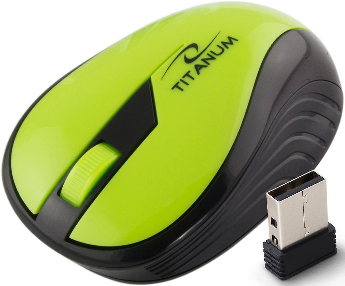 Titanum Wireless 2.4Ghz Optical Mouse 3D Usb Rainbow Green