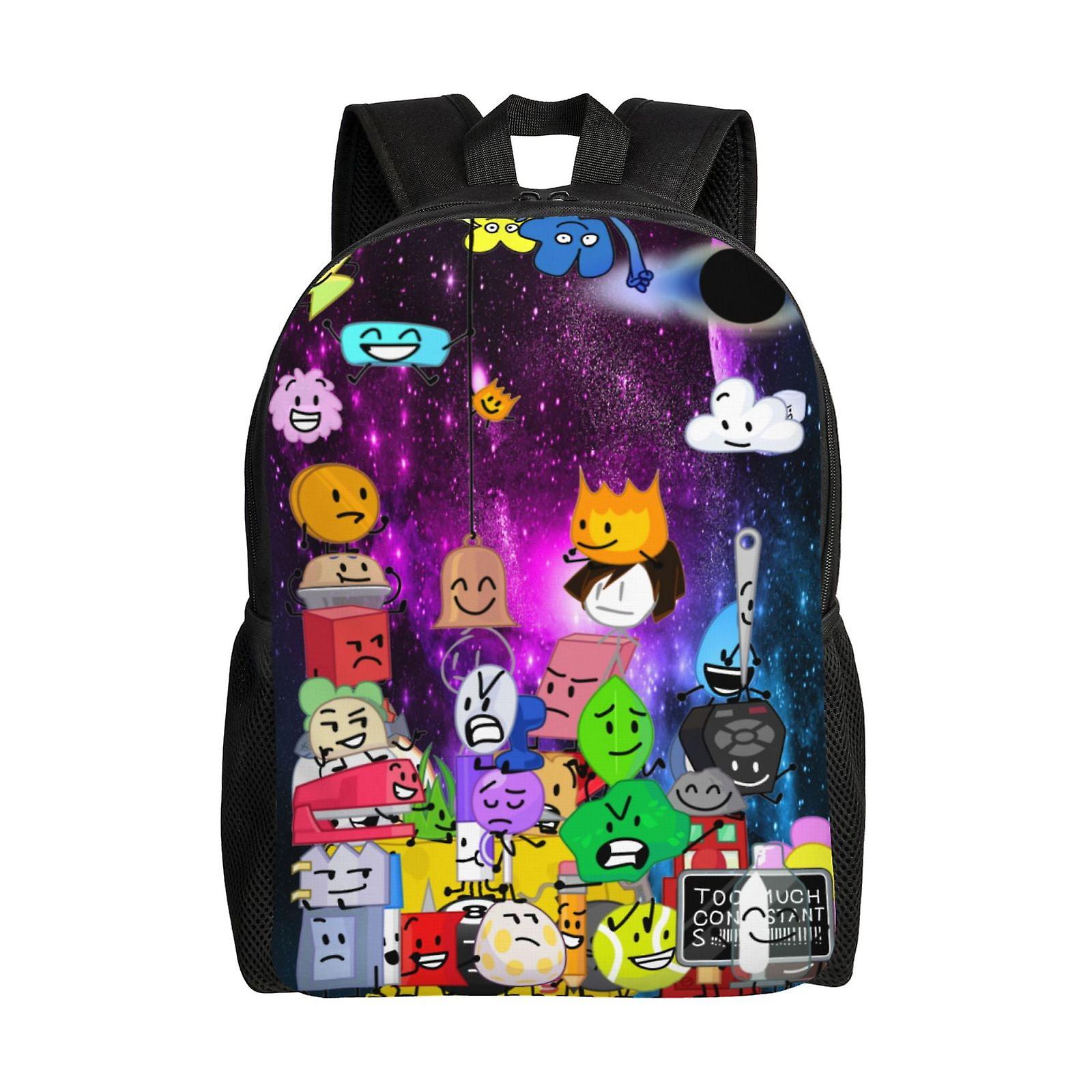 لعبة Bfdi معركة لجزيرة الحلم حقيبة ظهر المدرسة للفتيات في سن المراهقة حقيبة المدرسة المتوسطة حقائب الكمبيوتر المحمول