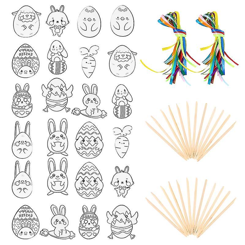 72pcs Easter Scratch Paper