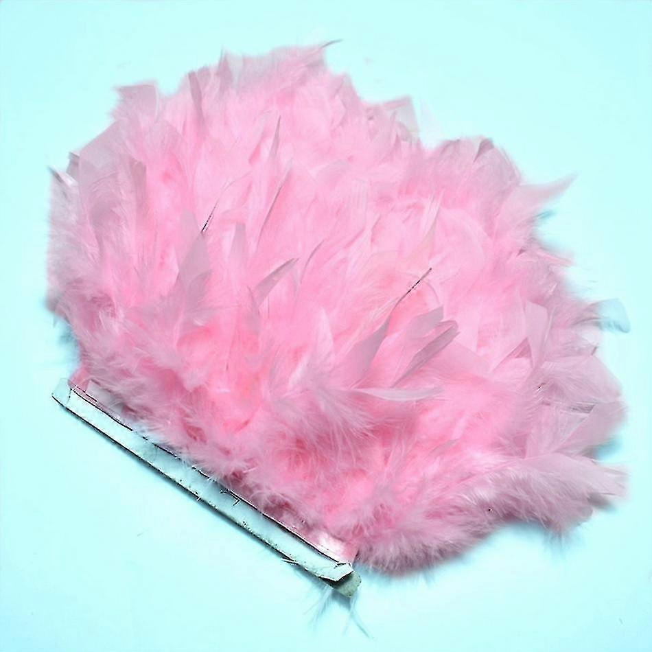 1 متر الطبيعية تركيا ريش تقليم دي الزفاف مارابو ريشة الشريط الحرف الخياطة الملابس حزب عمود اليدوية ديكور المنزل