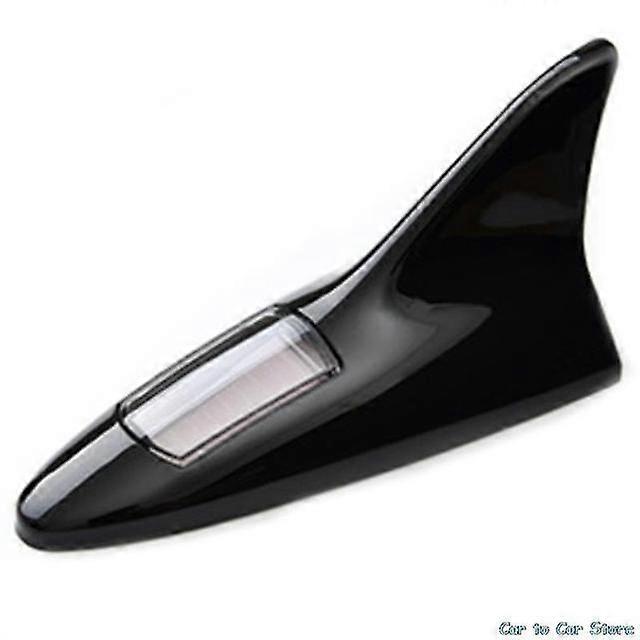 1Pcs 8 LED Light Imitated Car Radio Shark Fin Car Shark Antenna Radio FM Signal Design For All Cars Aerials Antenna Car Styling