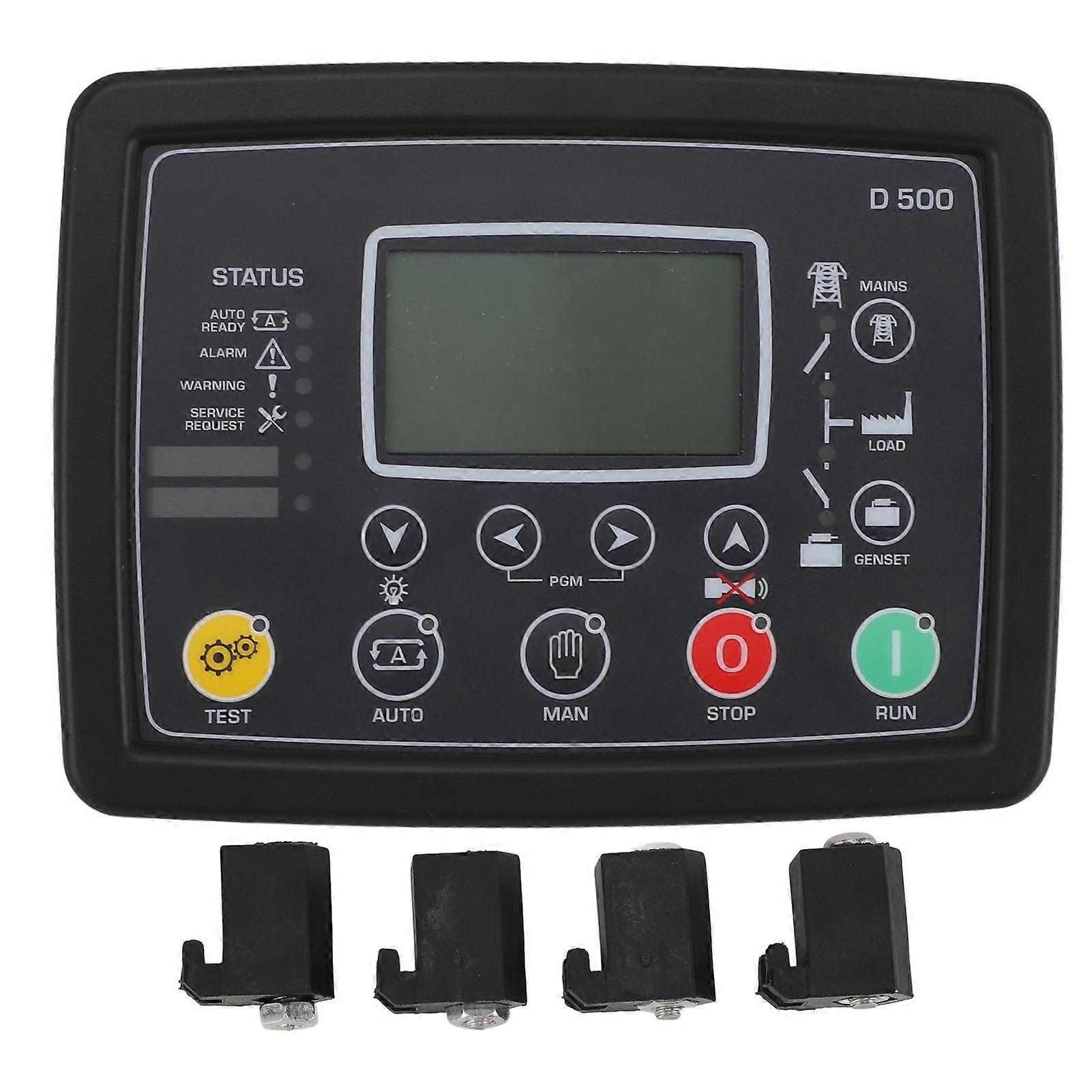 D500 Diesel Generator Controller with LCD Display 230V Waterproof Generator Control Panel for Small Generator Sets NO.1370