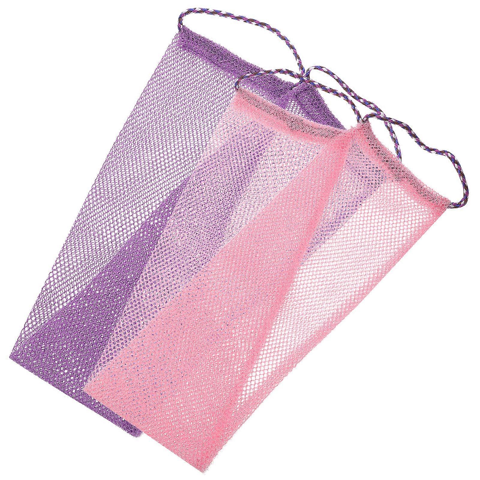 2pcs African Net Bath Towel African Body Exfoliating Net African Net Bath Exfoliating Scrubber