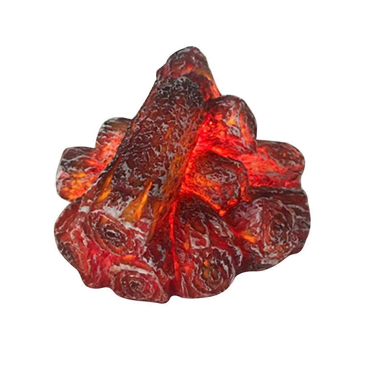 LED Artificial Fire Flame Light, Flameless Fireplace Light LED Fireplace with Realistic Log Wood Burning Flame