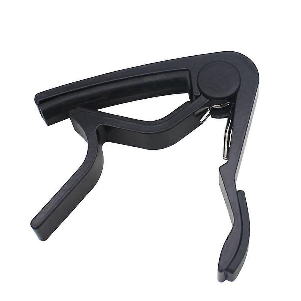 Quick Changing Alloy Trigger Clamp Key Capo For 6-string Folk Classic Guitar (black)