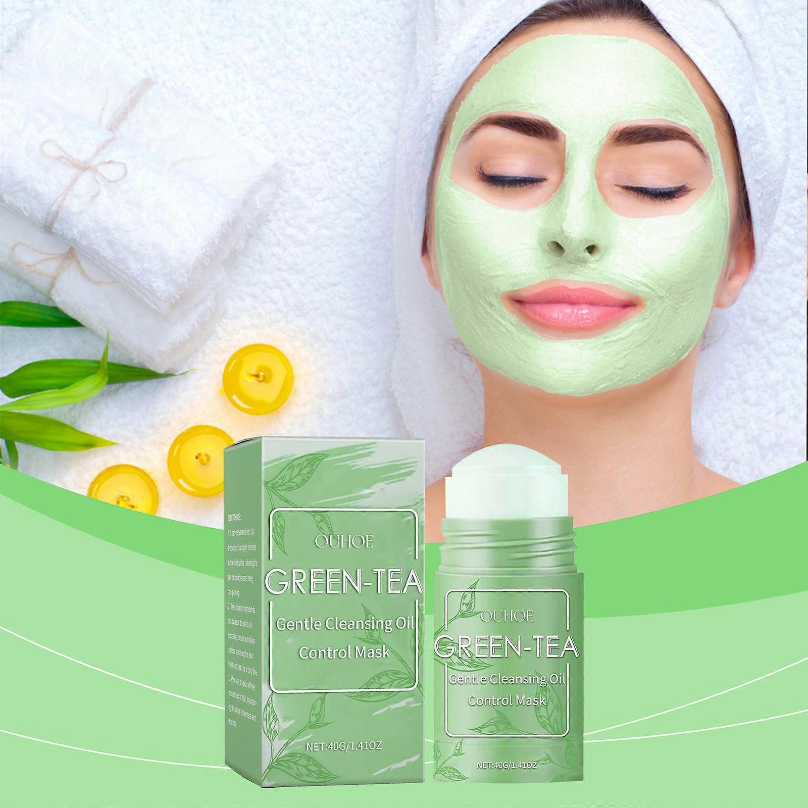 Green Tea Clay Stick for Face, Green Tea Mask Stick, Green Tea Cleansing Face Mask, Green Tea Purifying Clay Stick Mask