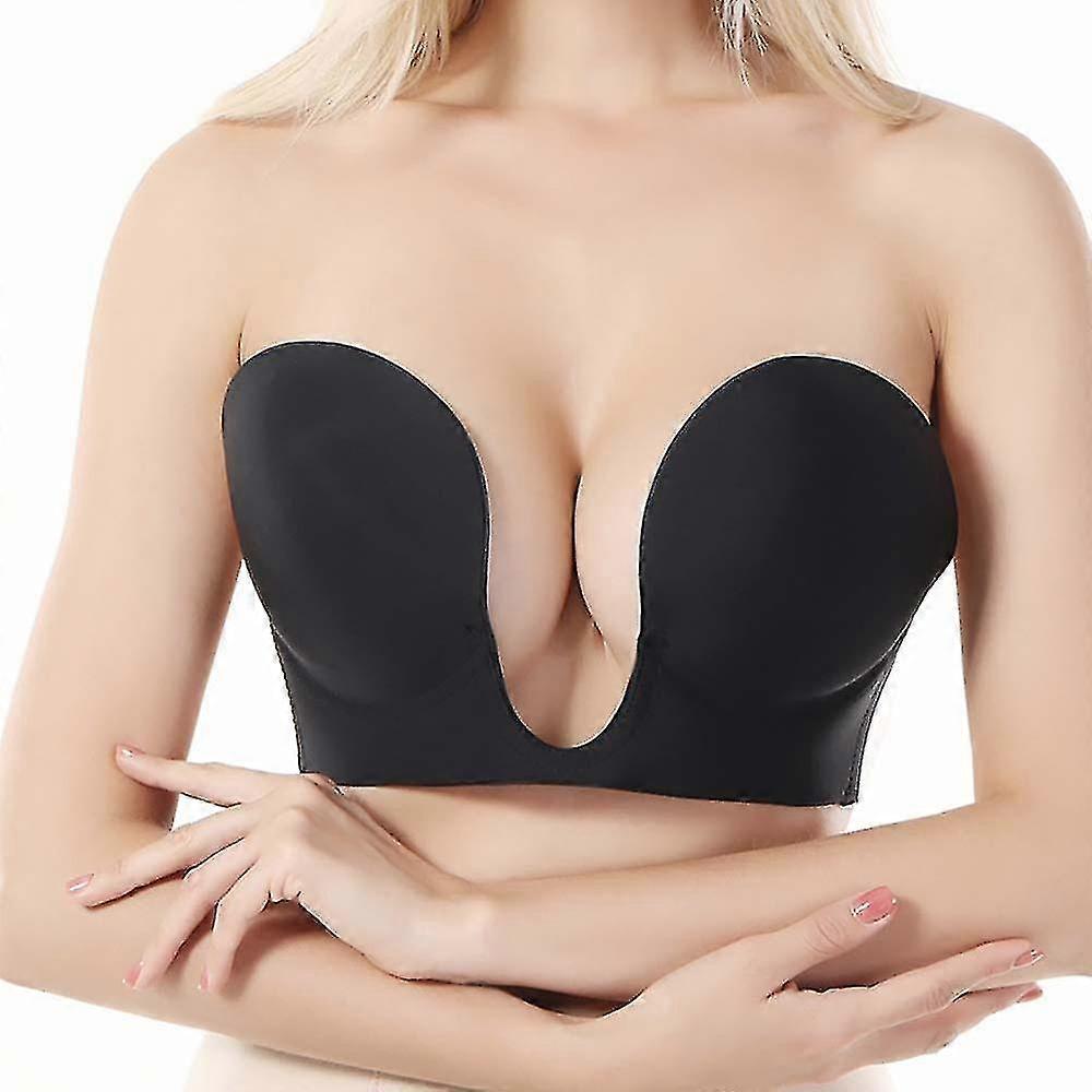 Ladies Stick On Bra Push Up Self Adhesive Invisible U Plunge