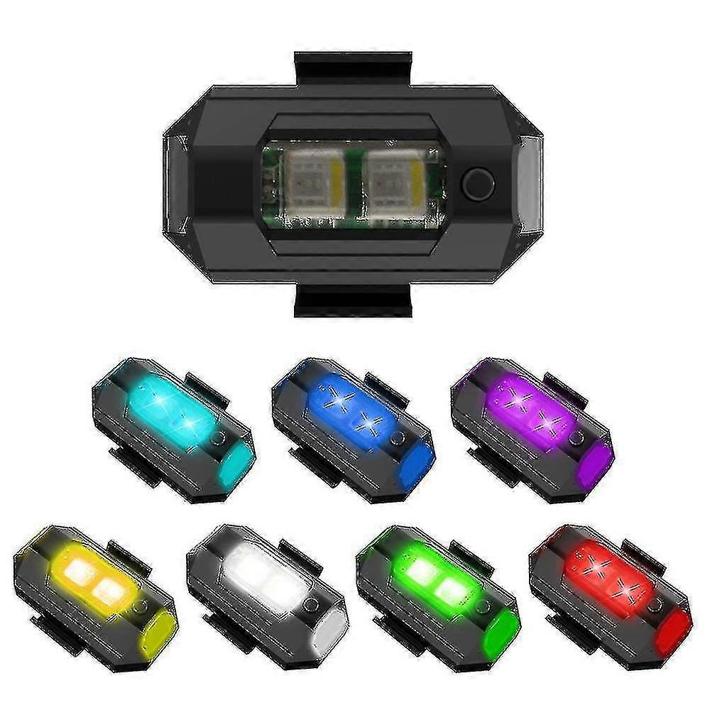 7 Color Led Strobe Lights Aircraft Flashing Anti-collision Led Night Signal Light For Bicycle Motorbike