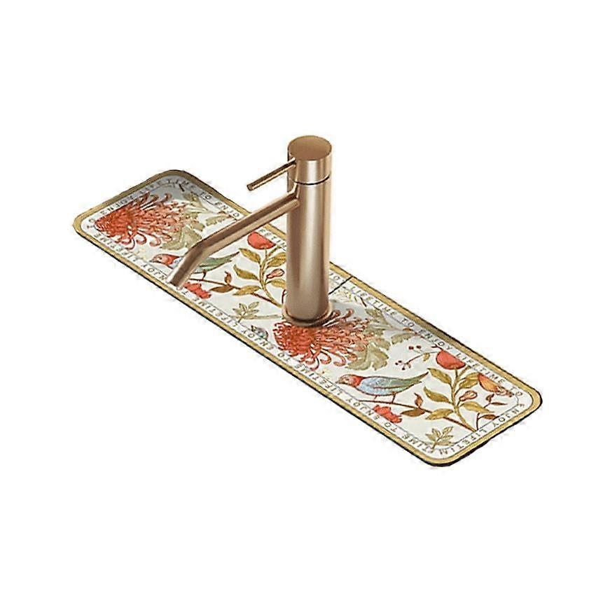 1pc Soft Diatom Mud Anti-Slip Drain Mat Faucet Splash Guard Countertop Absorbent Sink Protector