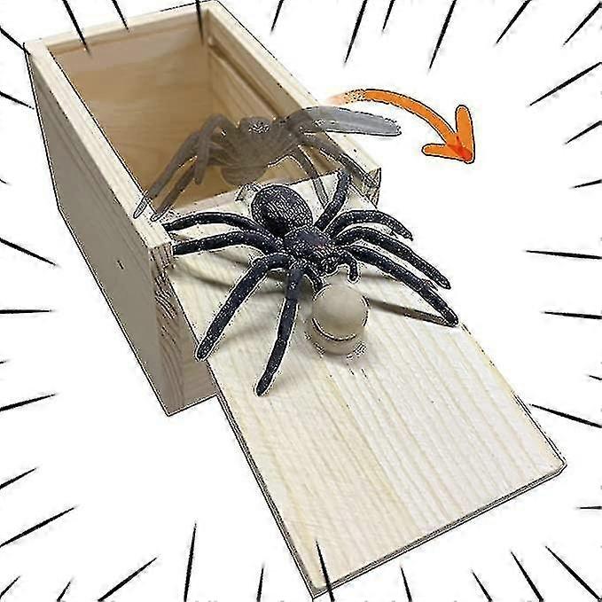 Trækasse Spoof Falske Spider Prank Spider Scare Box