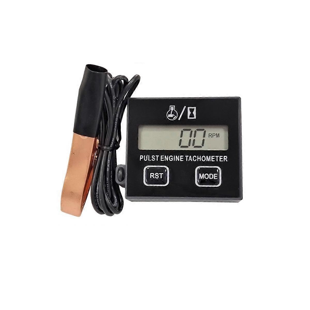 Digital Gasoline Engine Tachometer Resettable Inductive Contact Tachometer for Chain Saw Engine Law