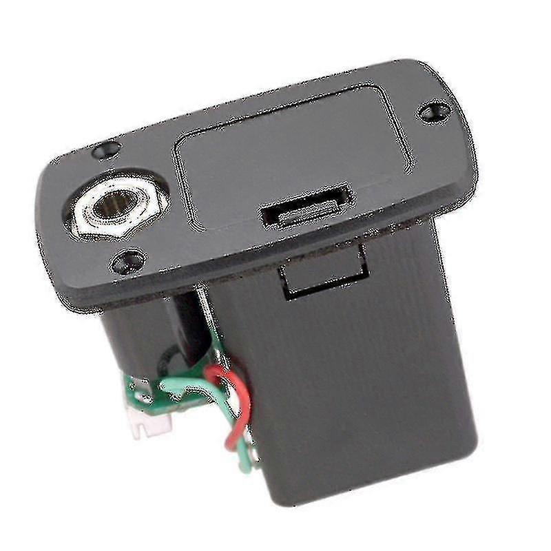 ABS 9V gitarrpickup batterifodral kompatibel med elakustisk gitarr