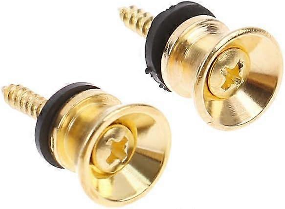 Guitar Strap Buttons Pair for Stratocaster or Telecaster - Gold