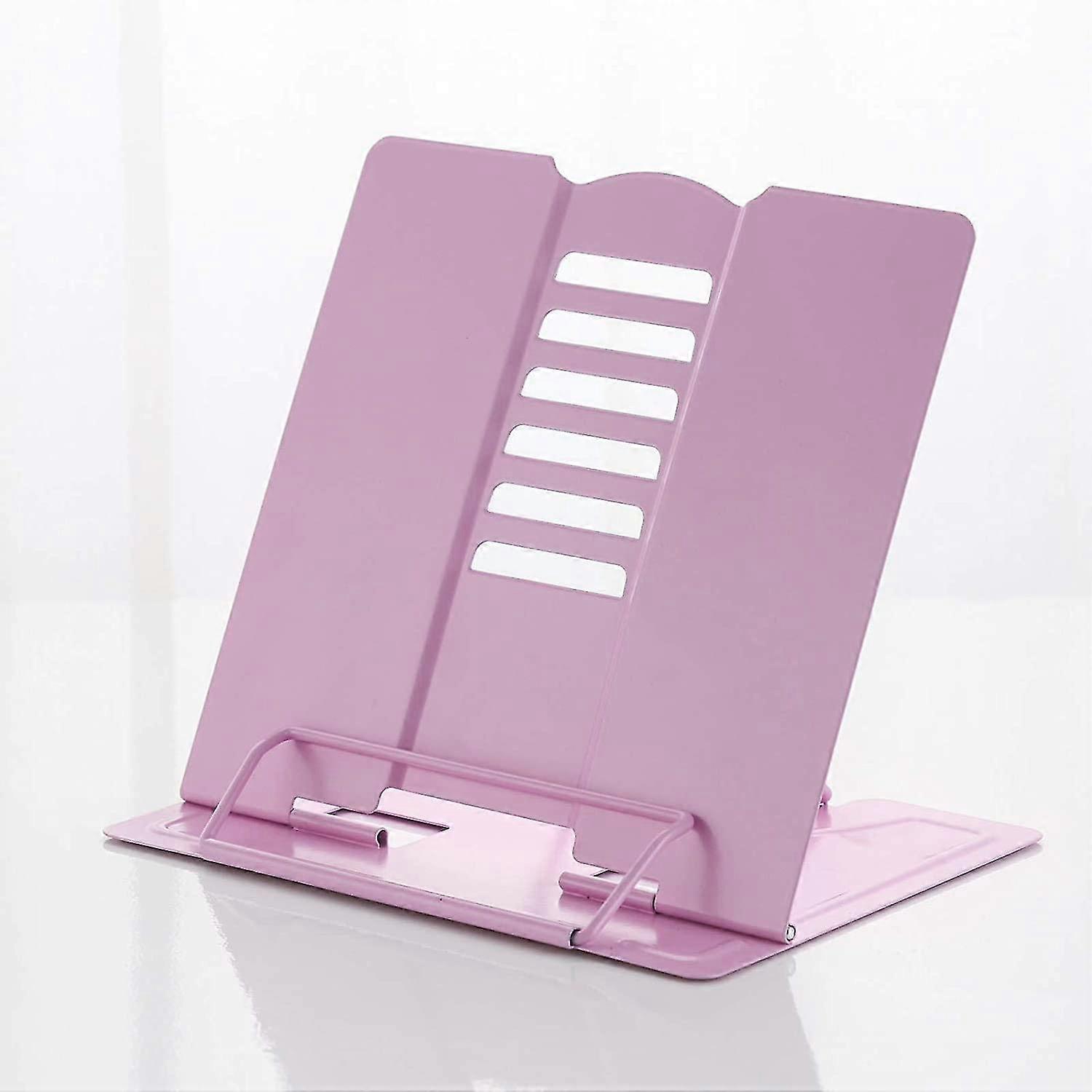 2024Metal Bookshelf Reading Bookshelf Light Cooking Bookshelf Portable Textbook Rack Adjustable Recipe