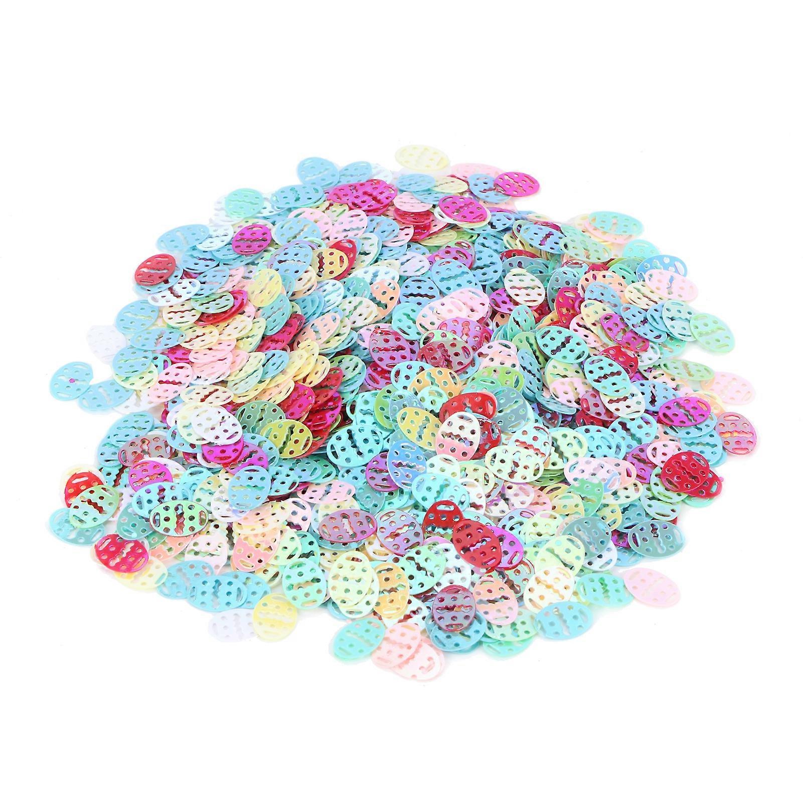 Easter Confetti Plastic Unique Pattern Colorful DIY Decoration Easter Party PropsEgg Shaped