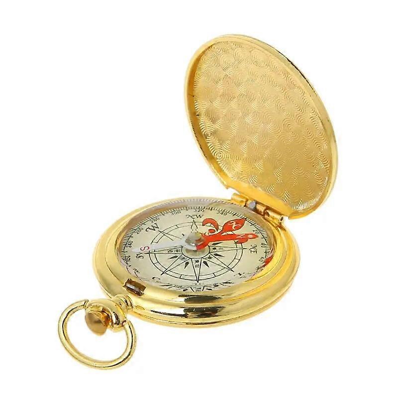 Multifunctional Pocket Watch Flip Open Survival Compass for Men Retro Hollow Out Pocket Watch Compass With Clasp Chain