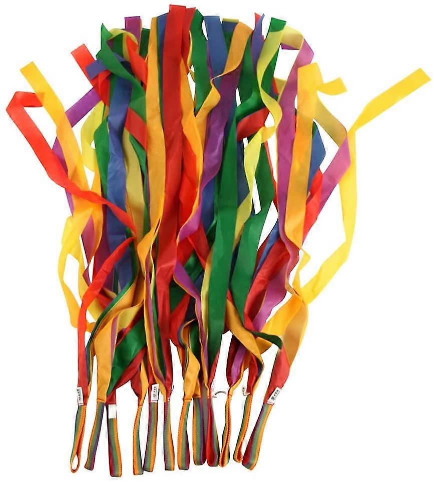 12pcs Rainbow Ribbon Dance Ribbon Χρωματιστή Κορδέλα (Πολύχρωμη)