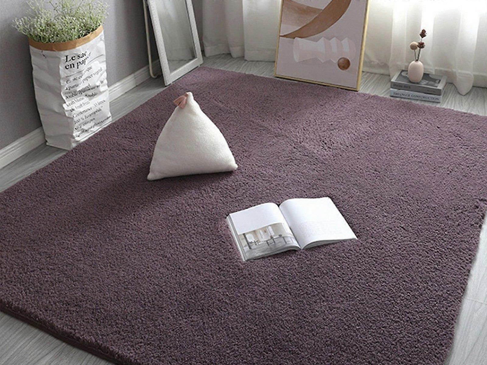 120x160cm Soft Shaggy Rug Fluffy Plush Area Rug Bedroom Carpet Home Decor Purple