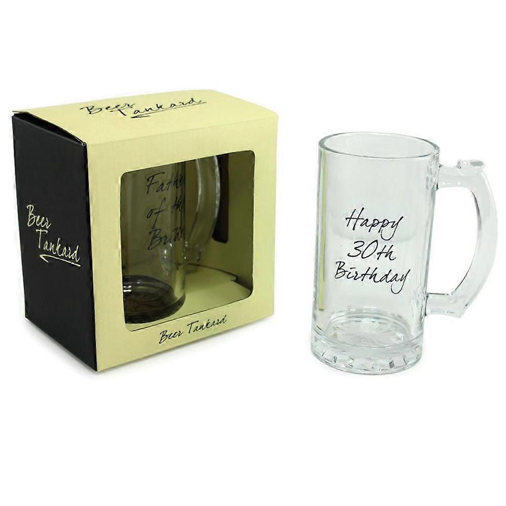 Coyote 时尚设计 Happy 30th Tankard 优质透明水杯