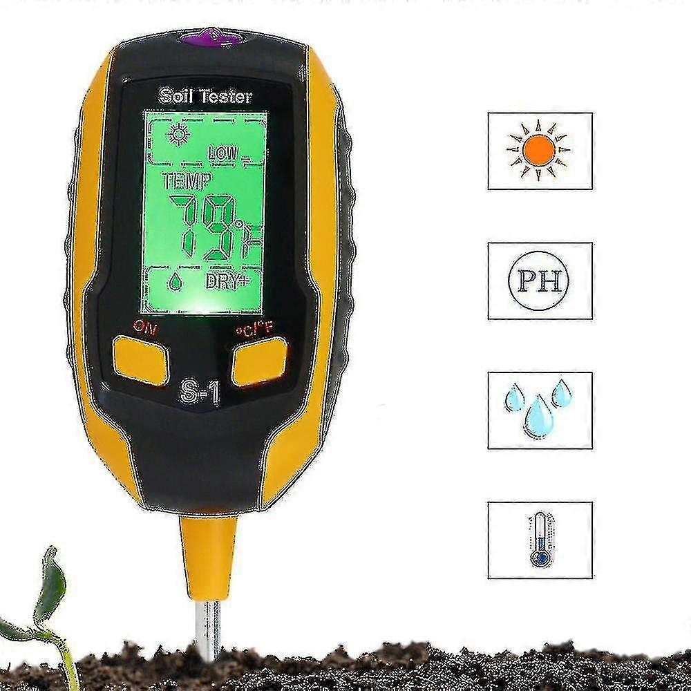 4 In 1 Soil Ph Tester Soil Moisture Meter Plant Soil Ph Tester