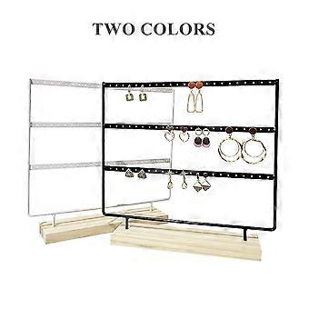 ORLESS Jewelry Display Stand For Vendors - Double-Sided With 35 Hooks, Black