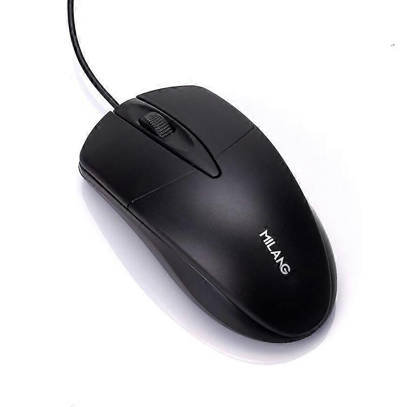 Button Wired USB Computer Mouse, Black