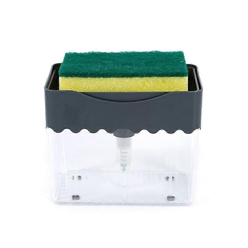 Kitchen Soap Dishwashing Detergent Press Dispenser Sponge Cleaning Pad Container