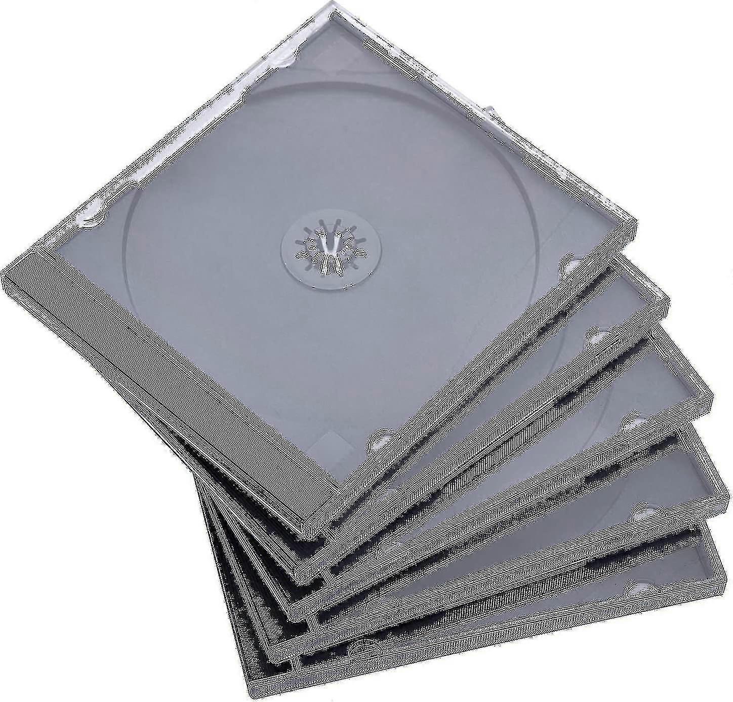 25 Pack Standard Single Clear Cd Case With Assembled Black Tray