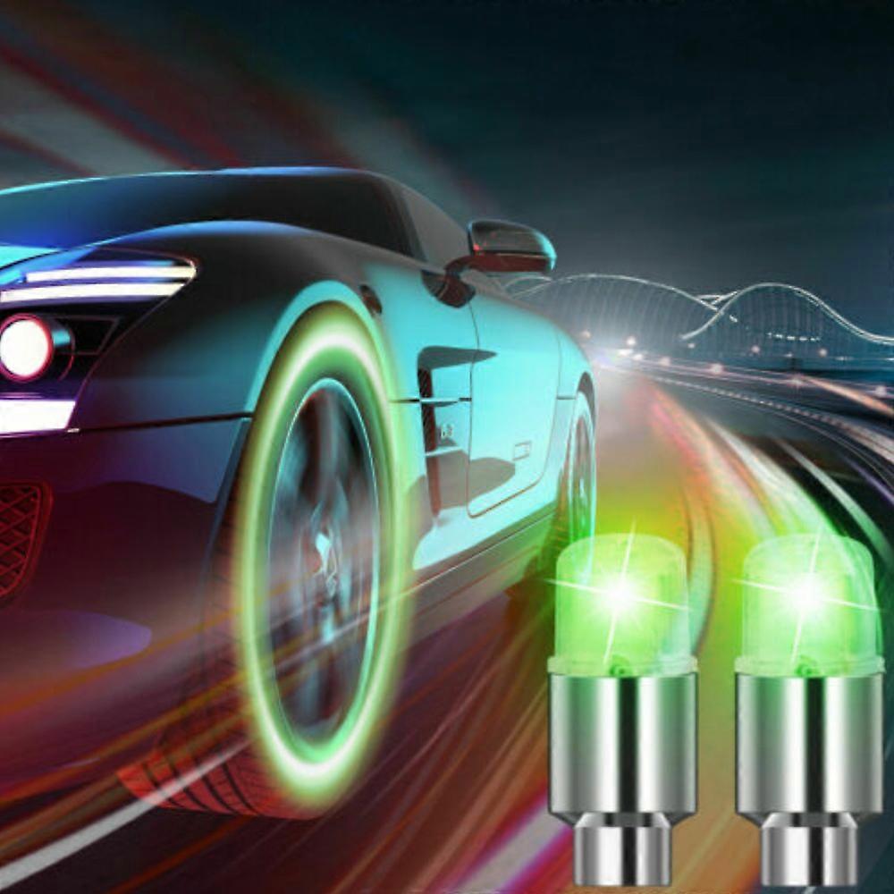 1/4/8x LED Wheel Tyre Tire Valve Cap Light Lamp Bulb For Bike Car