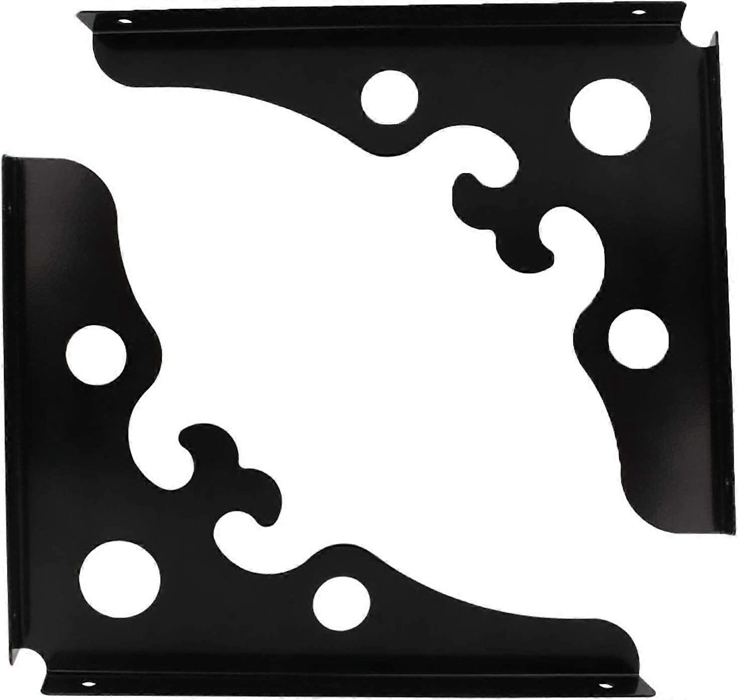 2 Pcs Wall Mounted Shelf Bracket L Shaped 90,Black(225mm*285mm)