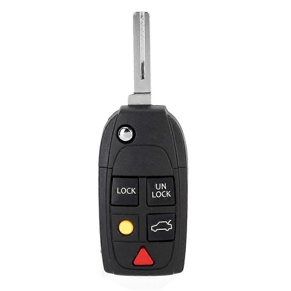 5 Buttons Folding Flip Car Key Case Shell Replacement Fit for S60 S80 V70 XC70 XC90