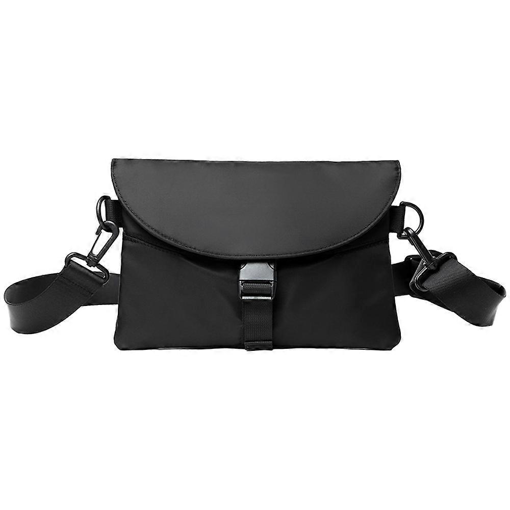 ミニマリストの小さなバッグ、クロスボディバッグ、メンズバッグ、ブラックオックスフォードクロスチェストバッグ