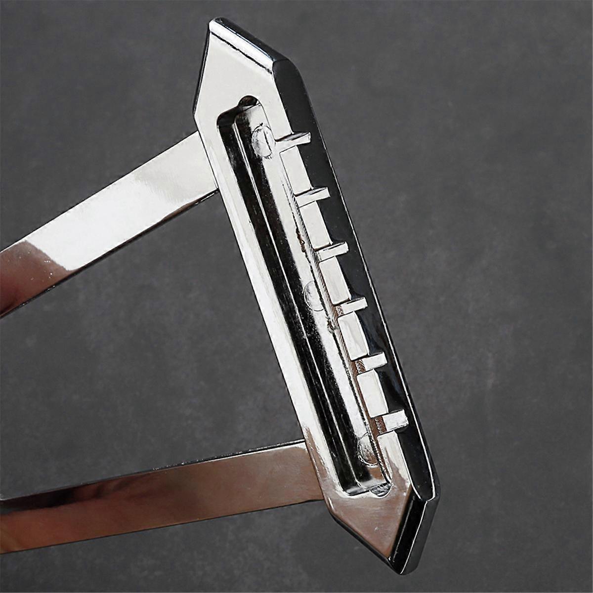 Round Silver Jazz Guitar Bridge with Adjustable Height for Guitar Accessories