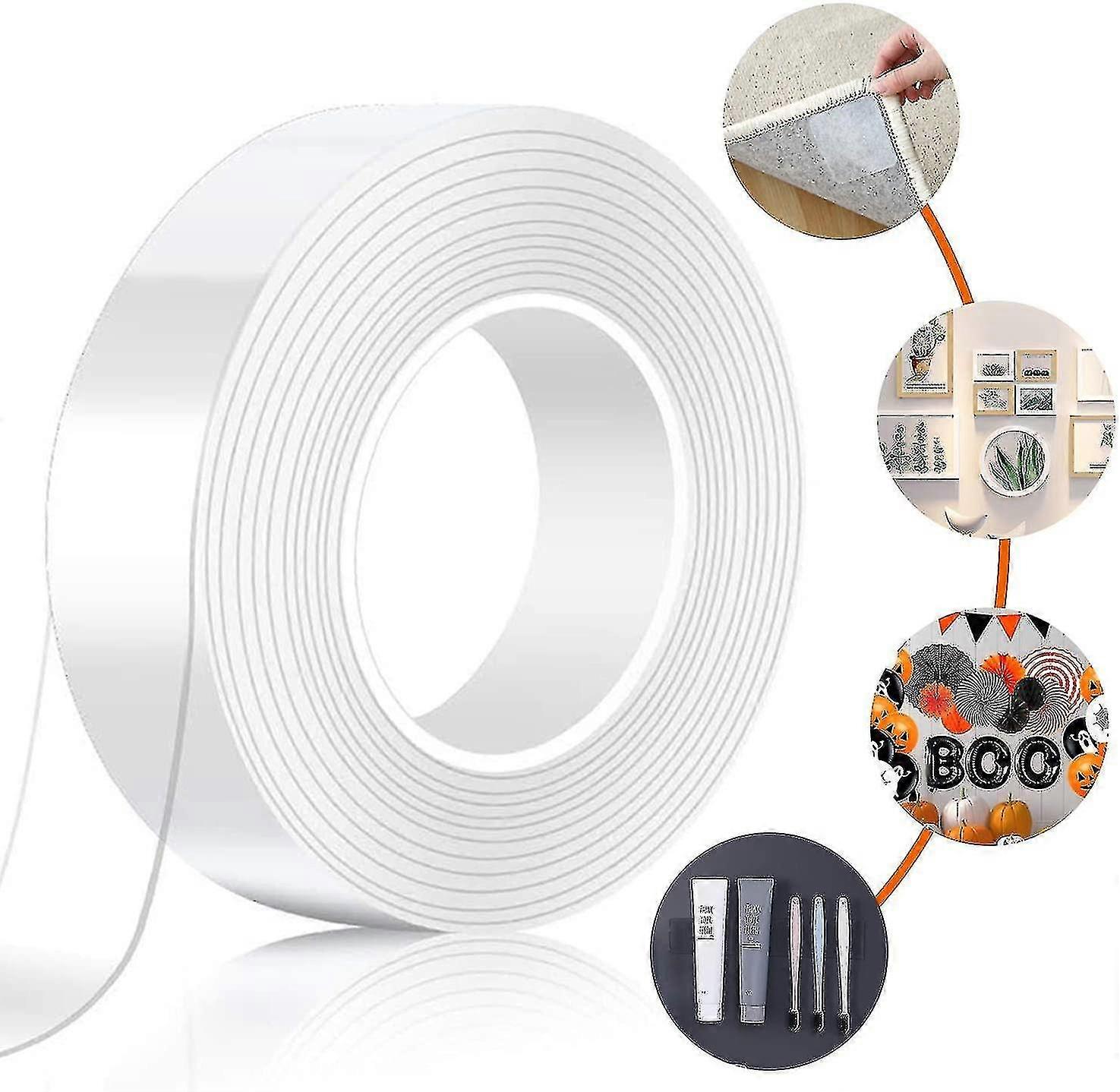 Double Sided Tape, Double Sided Super Nano Tape, Transparent Double Sided Acrylic Tape Thickness 2mm Width 3cm Length 2m