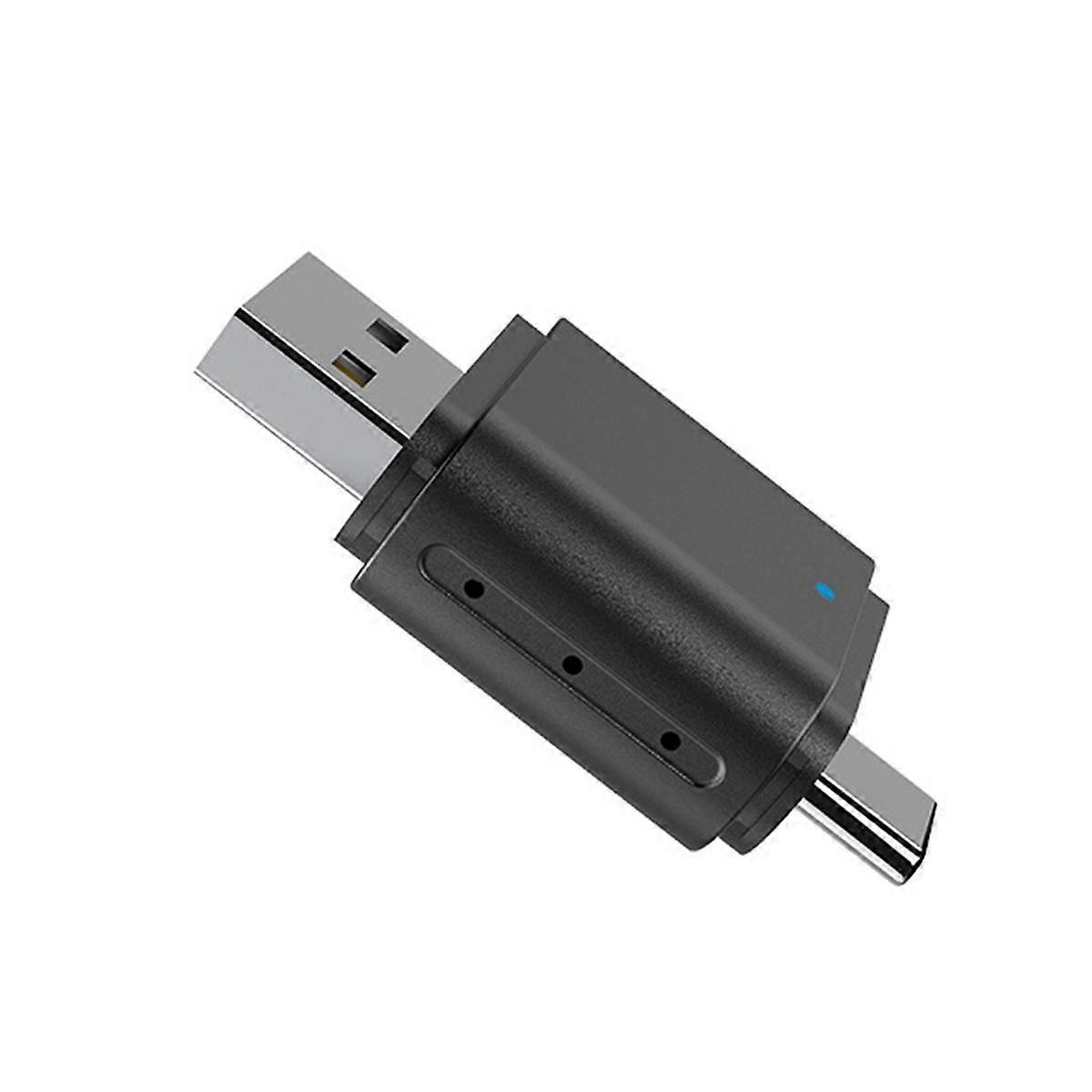 2-in-1 Smart AI Box Wireless CarPlay Adapter & Android Auto Wireless Adapter Support Wired to Wireless USB & Type-C