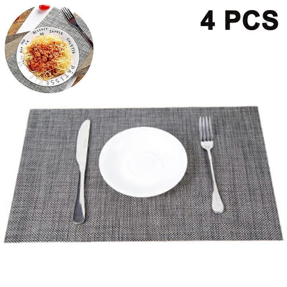 4-piece Set Heat-Resistant Stain Resistant Placemats for Kitchen Table