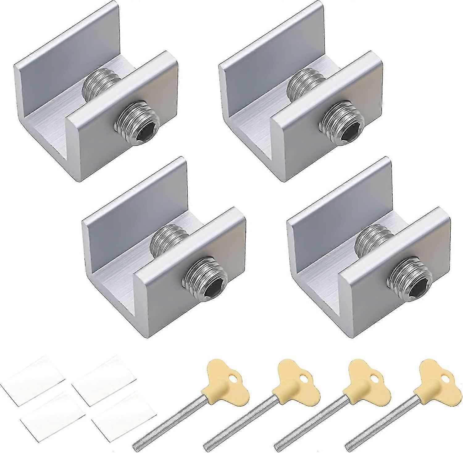 4 Pieces Sliding Window Locks Door Latches Window Restraints Anti Burglar Locks Child Safety
